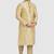 Fawn plain art dupion silk kurta-pajama