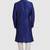 Blue plain art dupion silk kurta-pajama