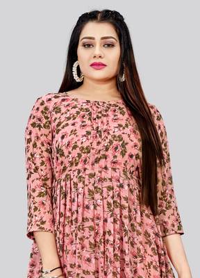 Elegant and Smart Pink Colour Kurti For Fancy Looks 3