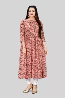 Elegant and Smart Pink Colour Kurti For Fancy Looks