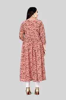 Elegant and Smart Pink Colour Kurti For Fancy Looks