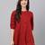 Solid And Wevon Designer Maroon Colour Kurti In Cotton Fabric For Party Wear