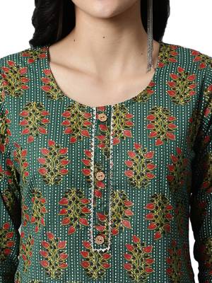 Green printed cotton cotton-kurtis 5