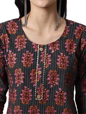 Black printed cotton cotton-kurtis 5
