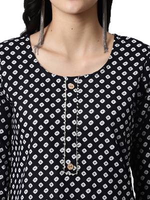Black printed cotton cotton-kurtis 5