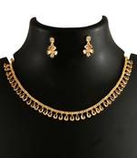 White Ethnic Design Necklace Set for Women with Designer Earrings