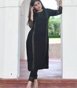 DEJA BLACK KURTA-PANT SET