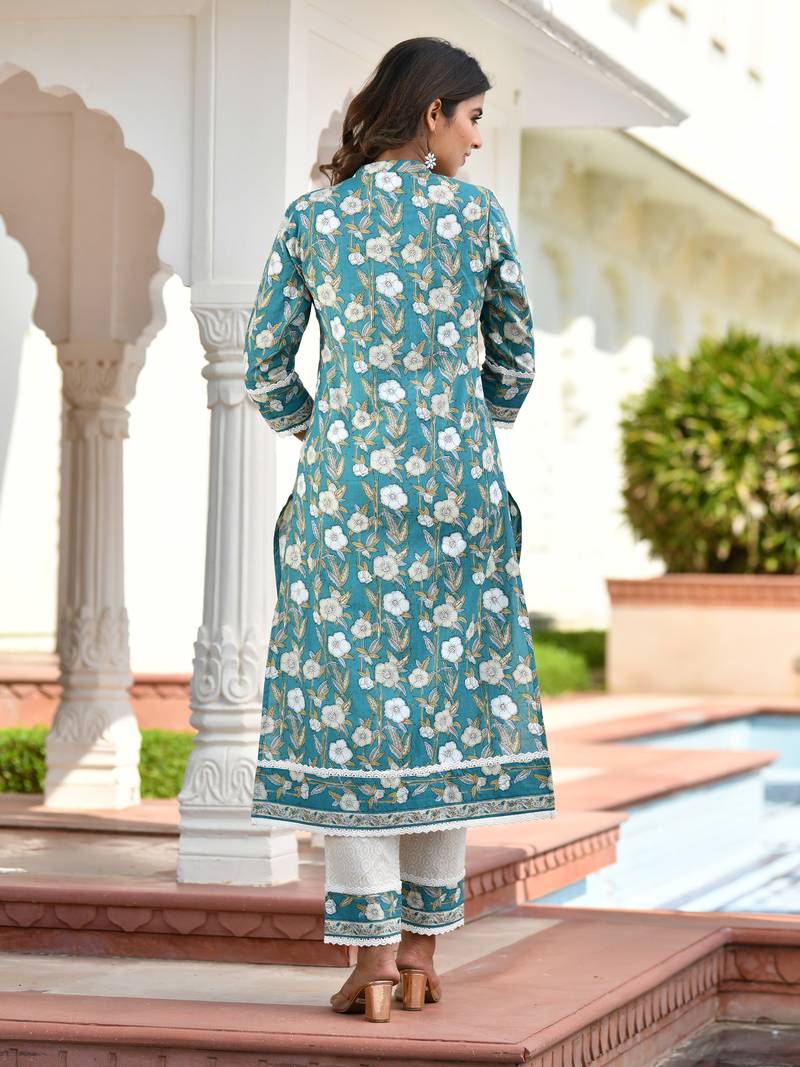 ZAHARA COTTON PRINTED SUIT SET