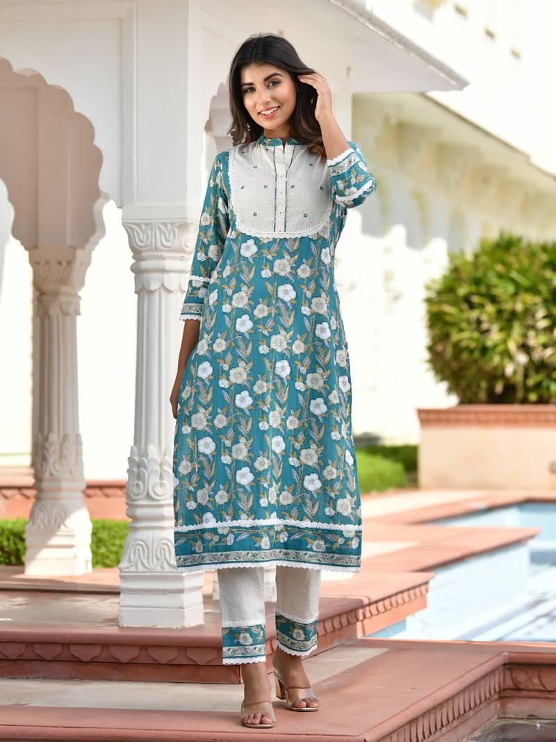 ZAHARA COTTON PRINTED SUIT SET