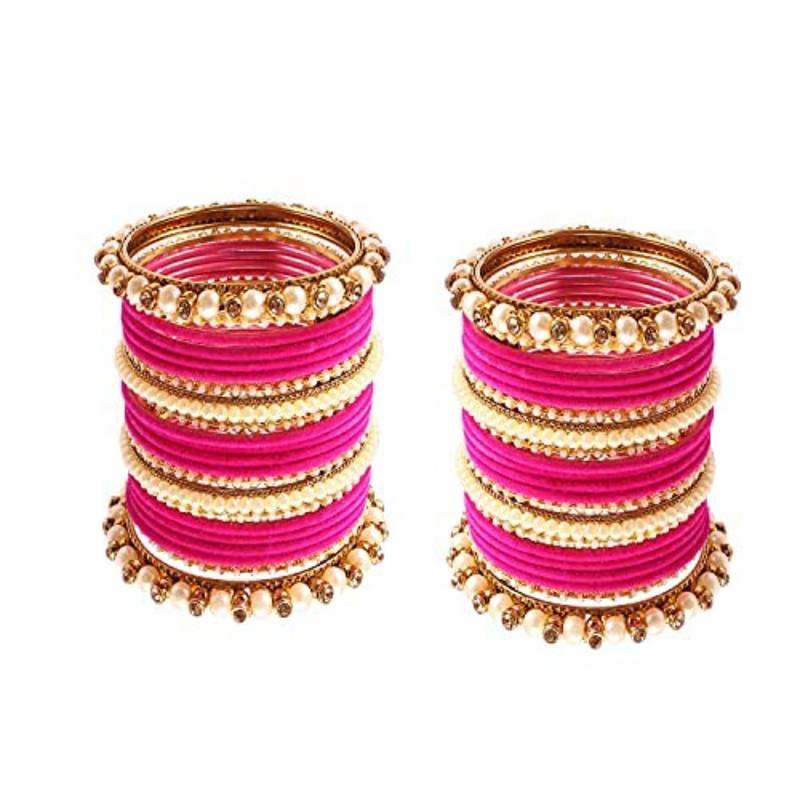 Traditional Magenta Classy Look Multi Bangles for Women