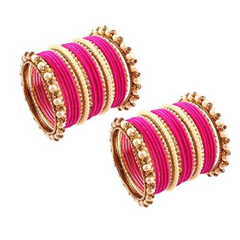 Traditional Magenta Classy Look Multi Bangles for Women