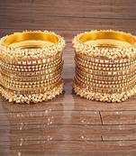 Set Of 20 Cubic Zirconia Gemstone-Studded Glossy Bangle Set
