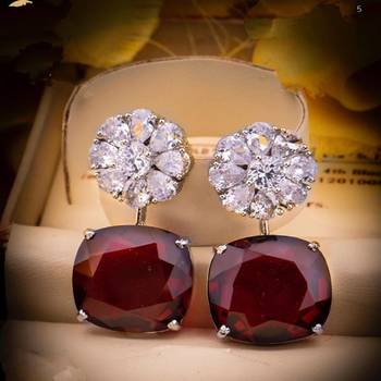 Maroon danglers-drops 1