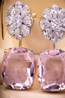 Pink danglers-drops