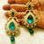 Designer South Indian Style Rama Green Pearl Earrings