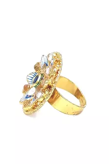 BLUE Color Gold Plated Ring for Women  FR_131_BL_70