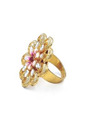 Traditional Ruby Cocktail Adjustable Stone Gold Plated Kundan Studded Cocktail  FR_133_R_70 3