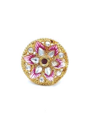 AARNAA Traditional Ruby Cocktail Adjustable Stone Gold Plated Kundan Studded Cocktail FR_139_R_70 2