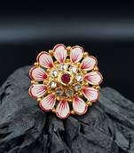 Traditional Ruby Cocktail Adjustable Stone Gold Plated Kundan Studded Cocktail FR_140_R_70