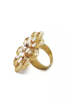 White COLOR Traditional Cocktail Adjustable Stone Gold Plated Kundan Studded Cocktail  FR_142_W_70