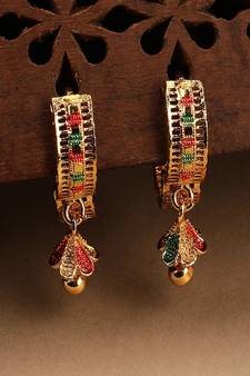 Traditional Gold Plated Multicolor Jhumki Earring for Women and Girls