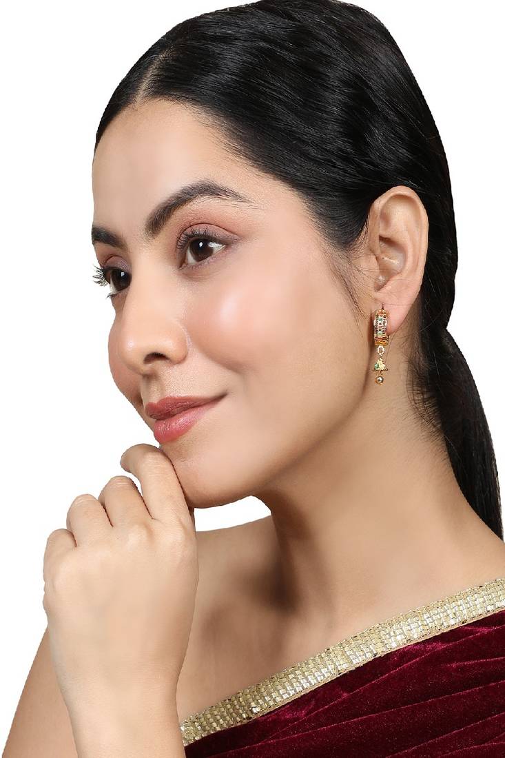 Traditional Gold Plated Multicolor Jhumki Earring for Women and Girls