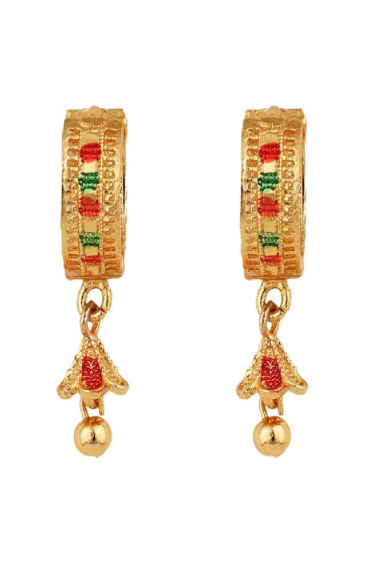 Traditional Gold Plated Multicolor Jhumki Earring for Women and Girls