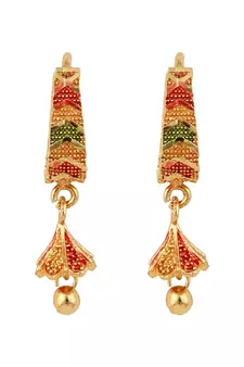 Traditional Gold Plated Multicolor Jhumki Earring for Women and Girls