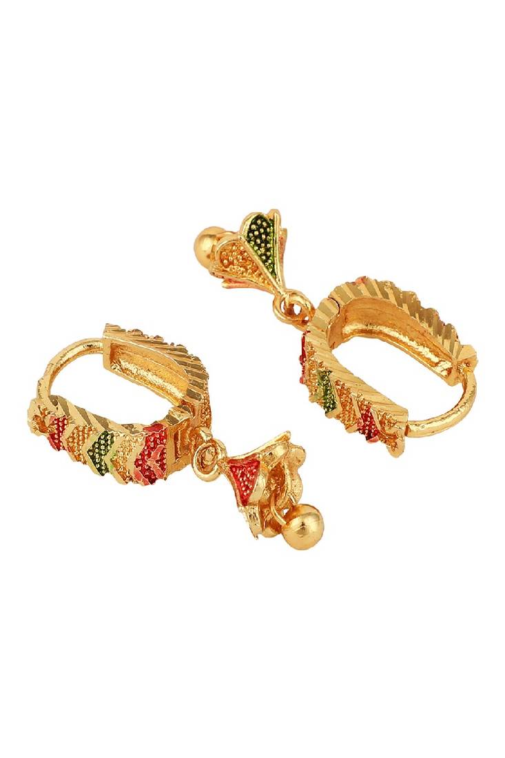 Traditional Gold Plated Multicolor Jhumki Earring for Women and Girls