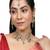 Statement Gold Plated Green Colored Kundan Studded Pearl Drop Necklace Set with Earring