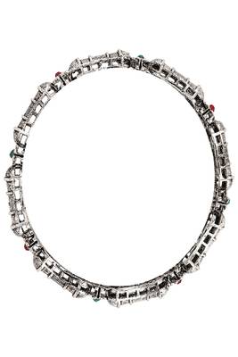 Ethnic Silver Plated Multicolor Stone studded Set of 4 Bangles for Girls and Women. 4