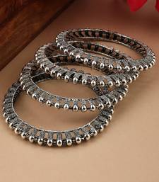 Contemporary Oxidised 3D effect Bangle Set of 4 Bangles for Girls and Women.