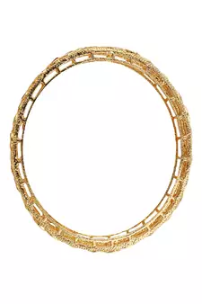 Statement Gold Plated Floral Design Multicolor Stone Studded Bangle Set of 2 Bangles for Girls and Women.