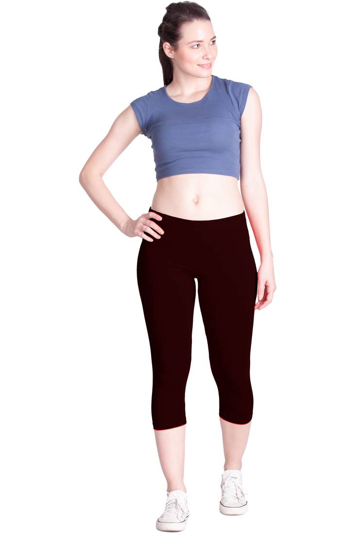Lyra Deep Maroon Free Size Capri
