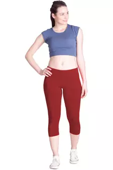 Lyra Parry Red Free Size Capri