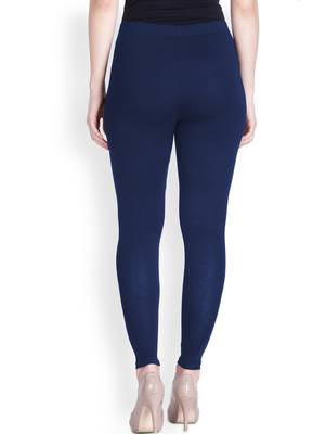 Lyra Blue Free Size Ankle Leggings 2