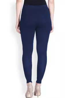 Lyra Blue Free Size Ankle Leggings