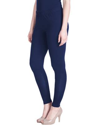 Lyra Blue Free Size Ankle Leggings 3