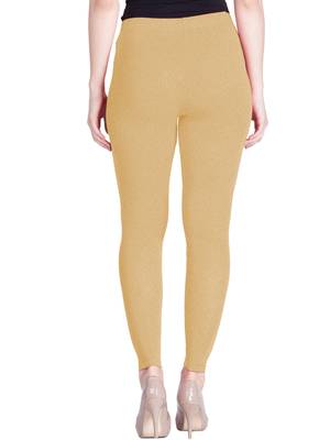Lyra Light Gold Free Size Ankle Leggings 2