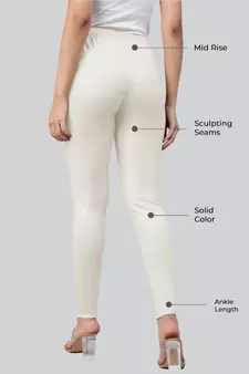 Lyra Silver Free Size Ankle Leggings