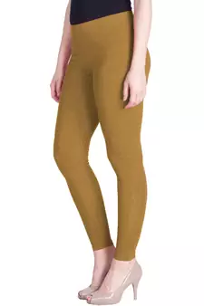 Lyra Medium Gold Free Size Ankle Leggings