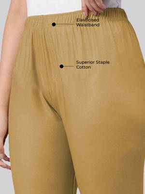Lyra Medium Gold Free Size Ankle Leggings 4