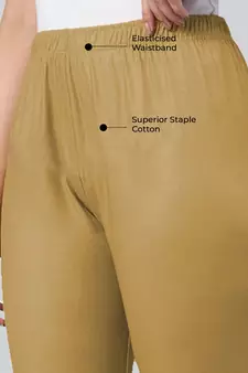 Lyra Medium Gold Free Size Ankle Leggings