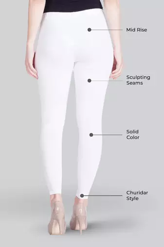Lyra White Free Size Ankle Leggings