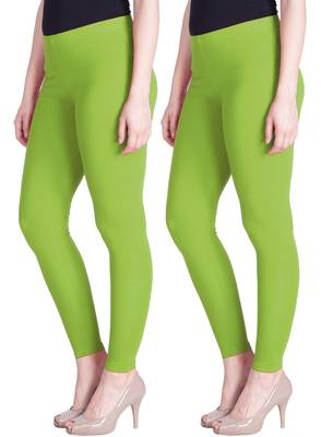 Lyra Parrot Green Free Size Ankle Leggings 1
