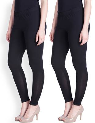 Lyra Black Free Size Ankle Leggings 1