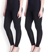 Lyra Black Free Size Ankle Leggings