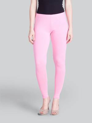 Lyra Light Pink Free Size Ankle Leggings 1