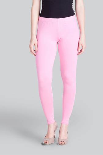 Lyra Light Pink Free Size Ankle Leggings
