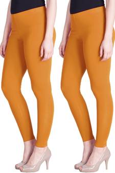 Lyra Mustard Free Size Ankle Leggings